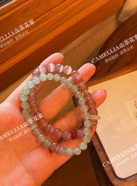 气质冷淡风复古猫眼石手链