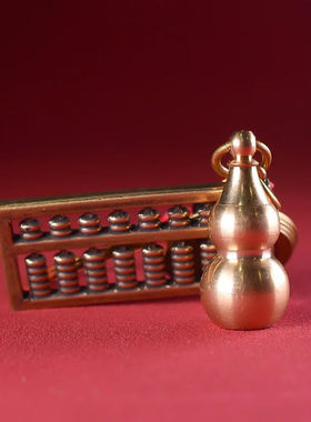 古雅善缘如意龙凤算盘挂件铜福禄葫芦家居复古手工饰品龙凤算盘-