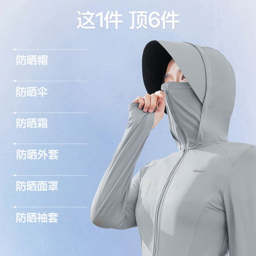 SIINSIIN防晒衣女款夏季冰丝凉感防晒服新款宽松轻薄防紫外线外套 - 图1