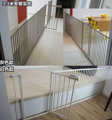 Preferential Safety Door Bar Perforated for children Pets dogs Iron grid barriers Door guardrails Stairs Guard Rail Fence