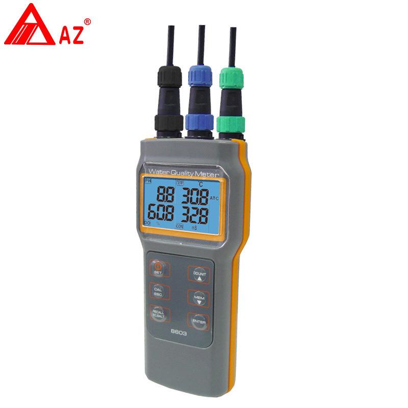 台湾衡欣牌AZ86031便携型PH酸度计 溶解氧电导率盐度测试 溶氧仪 - 图0