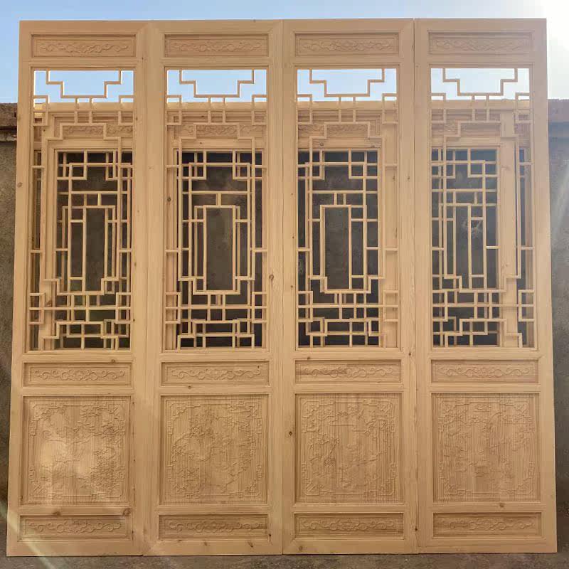 茗辰中式装修实木花格隔断定做吊顶玄关门窗屏风格栅仿古镂空门窗,淘宝优惠券,粉丝福利购,淘宝优惠卷