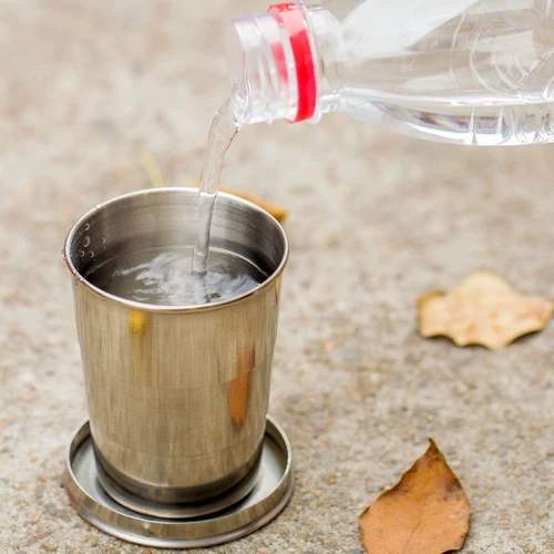 Наружная туристическая чашка портативная чашка творческая телескопическая чашка 304 нержавеющая сталь складная чашка с Компрессовой чашкой без утечки