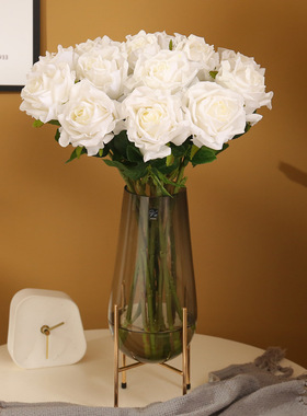 高级逼真手感保湿玫瑰仿真花