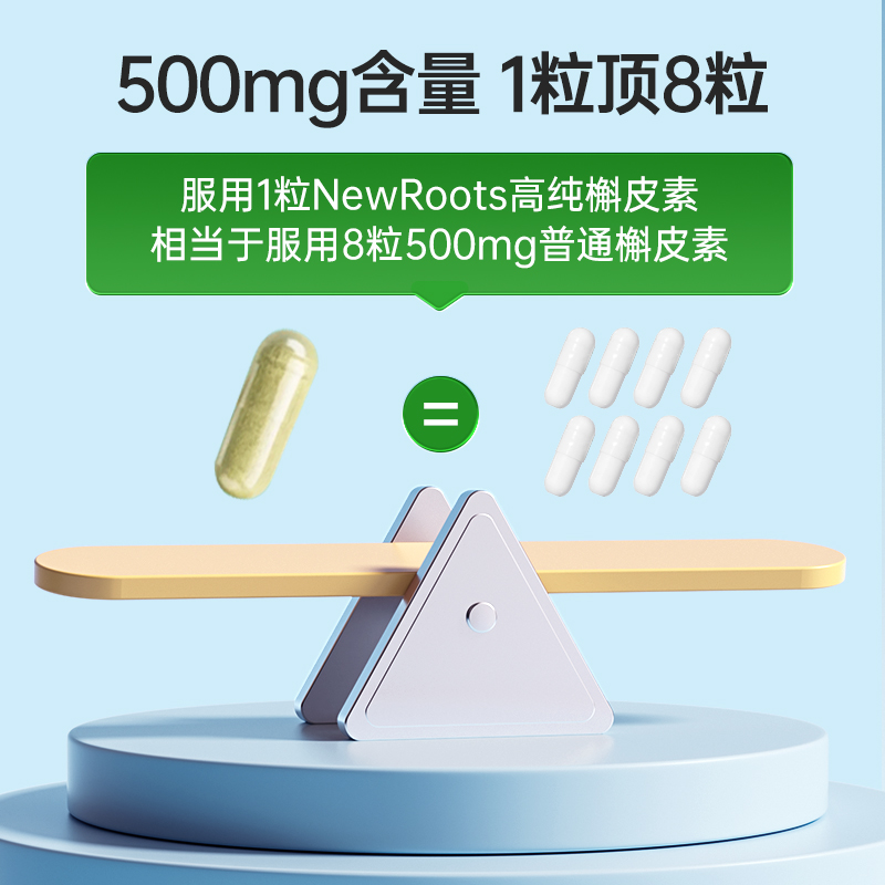 Newroots加拿大进口纯槲皮素胶囊粉保健正品肺烟宝部补肺养肺90粒