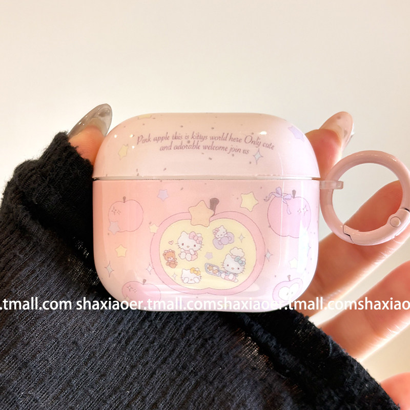 甜美粉色HelloKitty猫适用airpods4保护壳airpodspro3保护套新款苹果耳机保护壳pro2耳机套女款二三4代耳机壳,淘宝优惠券,粉丝福利购,淘宝优惠卷