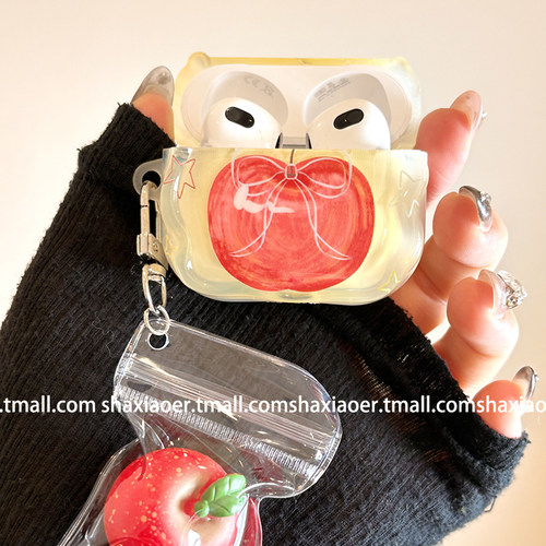 复古风红色苹果适用airpods4保护壳airpodspro3保护套新款苹果耳机保护壳pro2耳机套女款二三4代耳机壳喜庆潮 - 图2