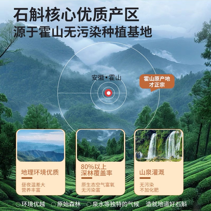 霍山石斛原浆官方正品旗舰店100%铁皮枫斗新鲜石斛汁功效中非药材 - 图3