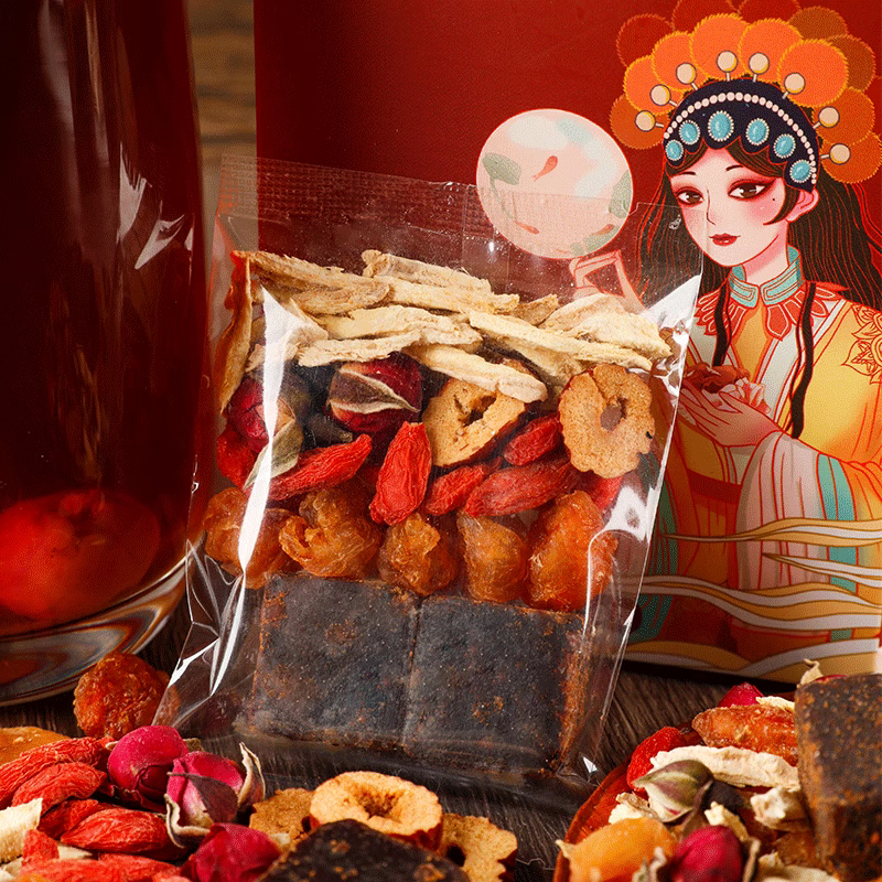 红枣桂圆枸杞茶红糖姜茶调理玫瑰花五宝茶气血女人补养姨妈养生茶