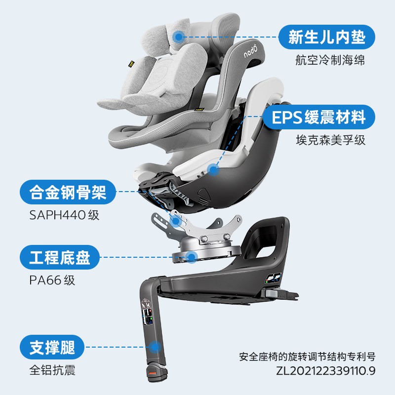 nadO o3新生儿儿童安全座椅车载0-4岁婴儿宝宝360度旋转汽车,淘宝优惠券,粉丝福利购,淘宝优惠卷