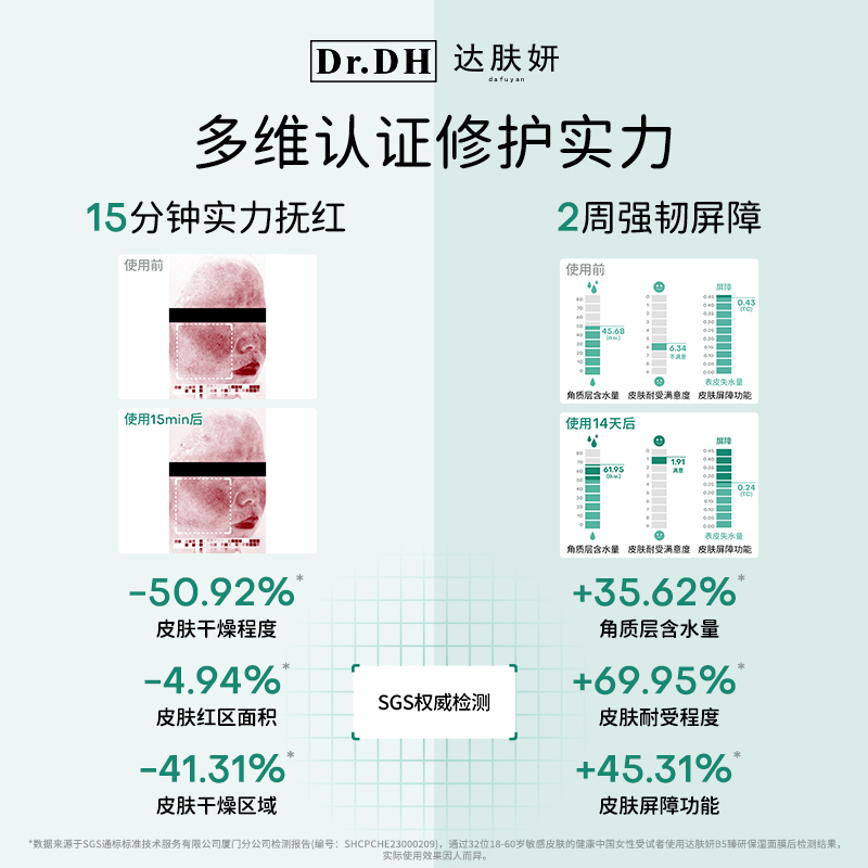 【烈儿生日会】达肤妍B5面膜修护敏感舒缓补水保湿