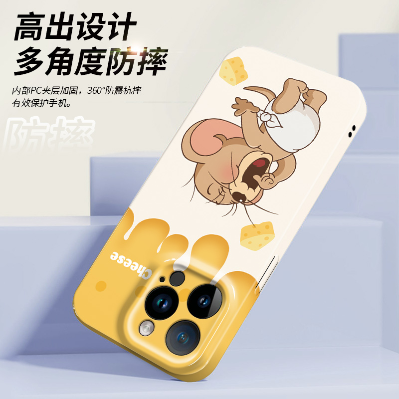 猫和老鼠手机壳苹果14适用15Promax情侣11卡通ip13可爱iPhone12杰瑞xs网红8plus小众7p个性x猫咪xr新款se菲林-图2