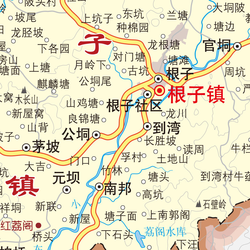 2022新版高州市行政区划图 广东茂名市高州市地图贴图 政区图 1.55*1.1米 商务办公家用地图 高清防水覆膜 另有广州深惠州东莞挂图