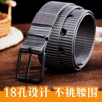 Student Military Training Belt Male Canvas Outdoor Retro Denim Work Dress Pants With Pin Buttoned Head Male knitted strap 100 lap