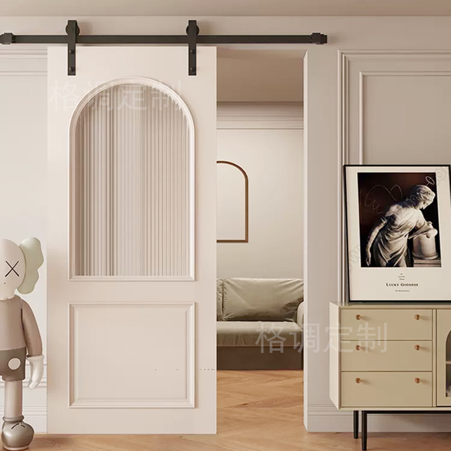 长沙谷仓门复古实木烤漆门卧室吊轨门厨房阳台玻璃木门法式推拉门,淘宝优惠券,粉丝福利购,淘宝优惠卷