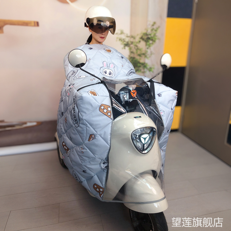全包斗篷式挡风被电动车春秋四季冬季双面防水保暖通用加厚大电摩 - 图0