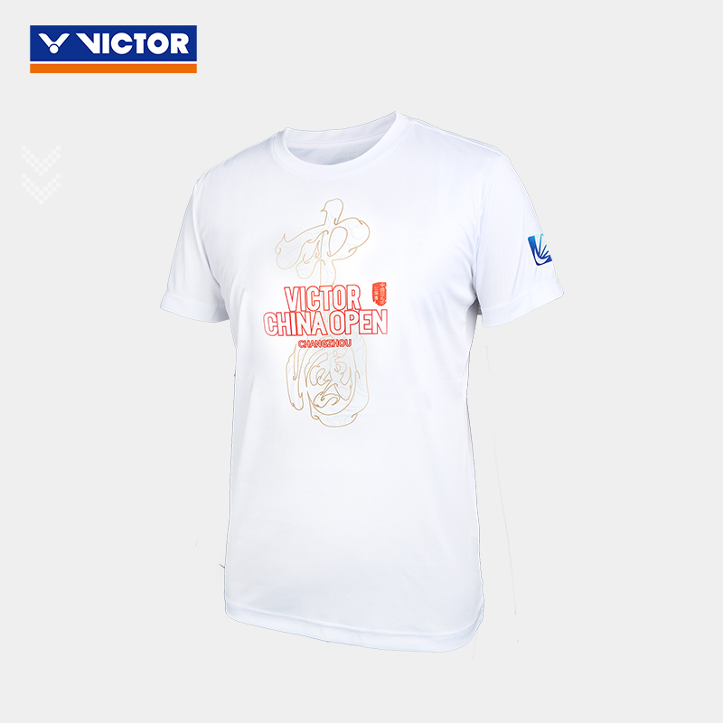 victor胜利威克多2025中国公开赛纪念款短袖吸汗羽毛球服TCO2501 - 图2