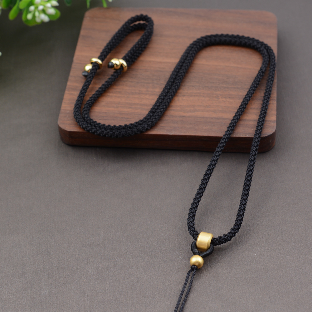 简约古法脖子吊坠挂绳玉佩水晶玉佛玉坠玉器项链绳挂坠绳子挂件绳 - 图3