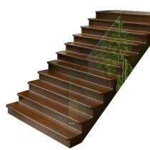 Stairs solid wood Tread Board Villa Woody Steps Decoration Oak Wood Widening Wood Q Board Loft Wooden Floor Custom