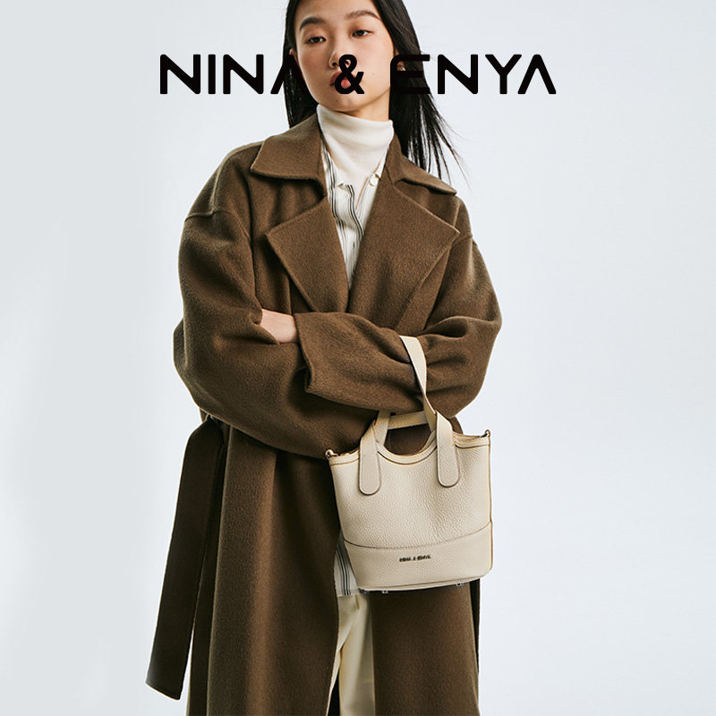 nina enya中号吊篮系列女款水桶包 NINAENYA女士包袋