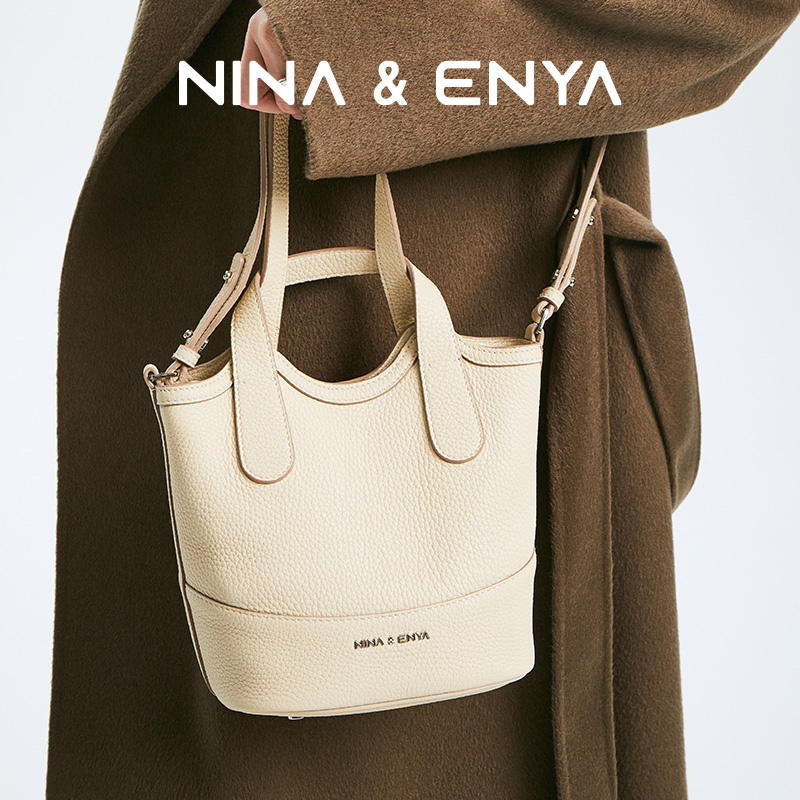 nina enya中号吊篮系列女款水桶包 NINAENYA女士包袋