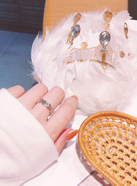 香港正生纯银开口戒指S925纯银饰品钱币银戒指结婚礼物银饰