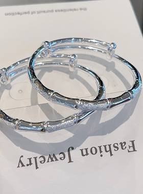 香港正生纯银9999足银宝宝手镯新生儿见面礼儿童满月周岁送礼银饰