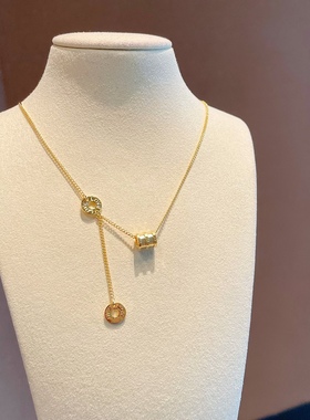 香港正生纯银999足银项链小蛮腰轻奢高级送女友闺蜜七夕生礼物银