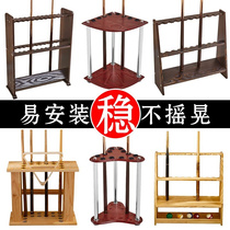 The table ball-holder table ball rests on the lever stand vertical floor-type wall-mounted fishing rod display containing gear 6 to 6 holes