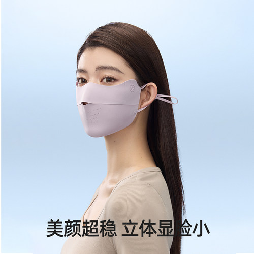 【关晓彤同款】小野和子凉感防晒口罩女防紫外线遮阳轻薄防晒面罩 - 图2