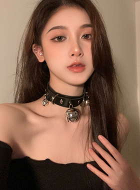 BXA黑色爱心choker项链项圈