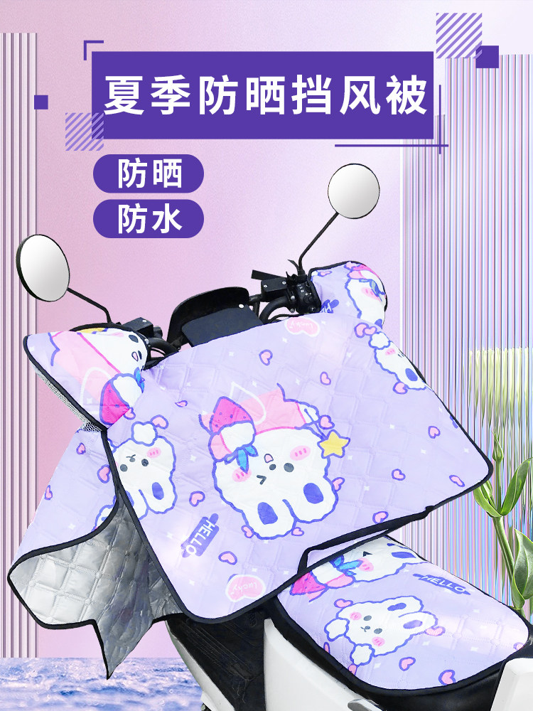 雅迪c2三轮车电动车挡风被夏季防风防晒罩防水四季通用款夏天遮阳