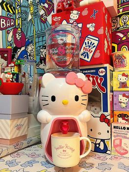 hellokitty cat water dispenser mini ຂະຫນາດນ້ອຍຫນ້າຮັກ desktop ເຮືອນຫໍພັກເດັກນ້ອຍກາຕູນສະບາຍດີຫ້ອງການ