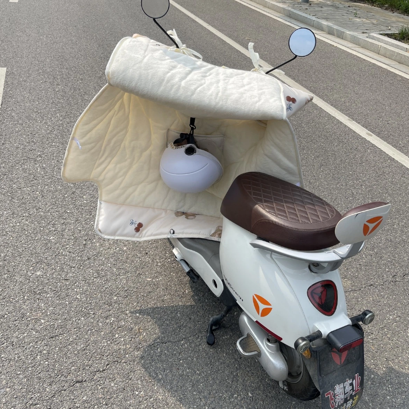 电动挡风被冬季加厚保暖小型暗扣电瓶摩托车通用防风寒防水爱玛 - 图0