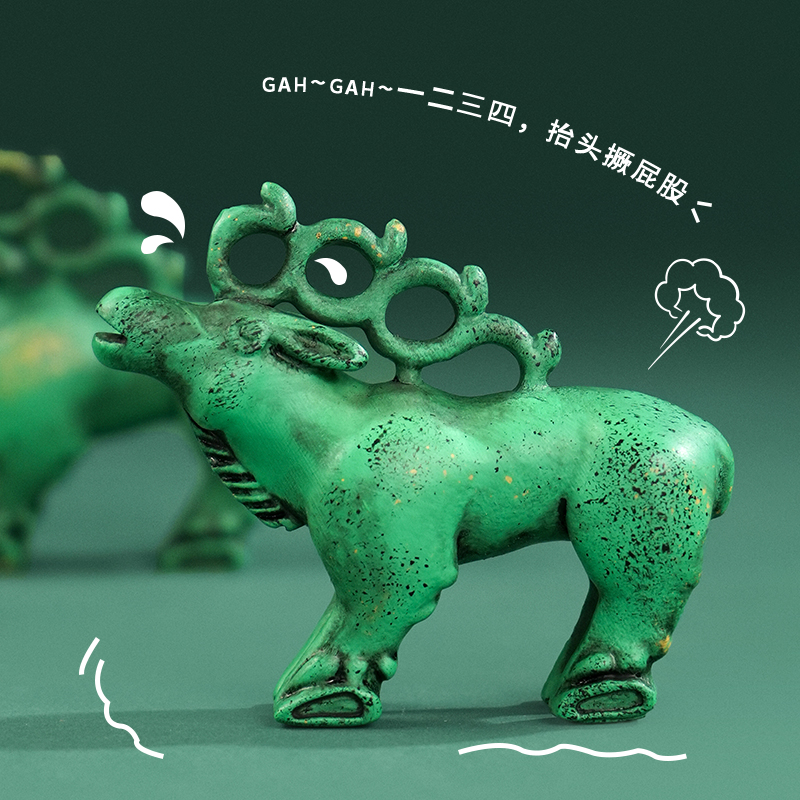 甘肃省博物馆文创文物经典复原款冰箱贴蓝莲盏铜奔马留言贴伴手礼