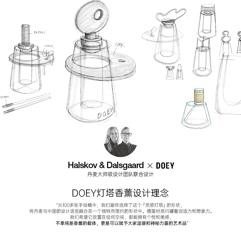 【520礼物】DOEY限定版许愿灯塔香薰&扩香品石臻选礼盒(纱纱晚风) - 图1