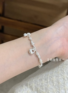 足银990纯银上上签盘缠手链礼物