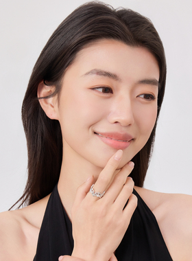 OUBIYABI欧比雅比【蕾丝系列】蕾丝花边拉丝镂空开口戒复古戒指女