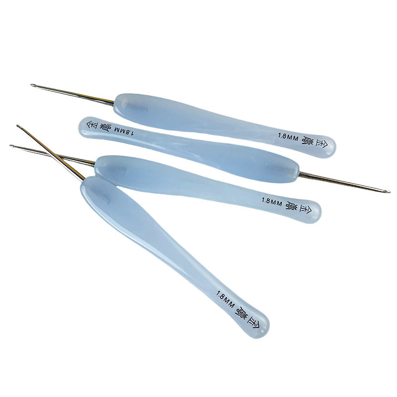 金岚钩针蓝色月华绿色似玉树脂柄标准针头手工编织玩偶不锈钢钩针,淘宝优惠券,粉丝福利购,淘宝优惠卷