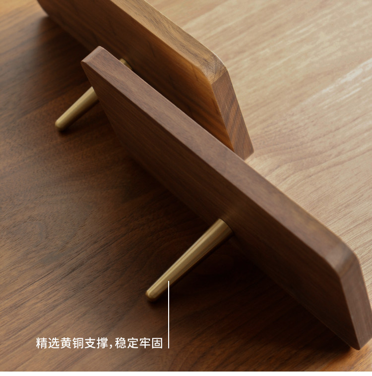 精选胡桃木二维码付款牌打印扫码牌摆台支付宝收款码定制原木复古