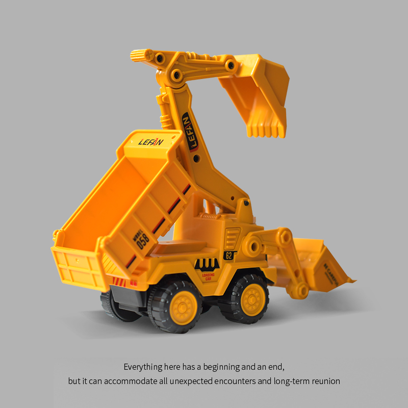 惯性车玩具小汽车男孩儿童仿真工程车挖掘机推土机翻斗车模型益智 - 图1