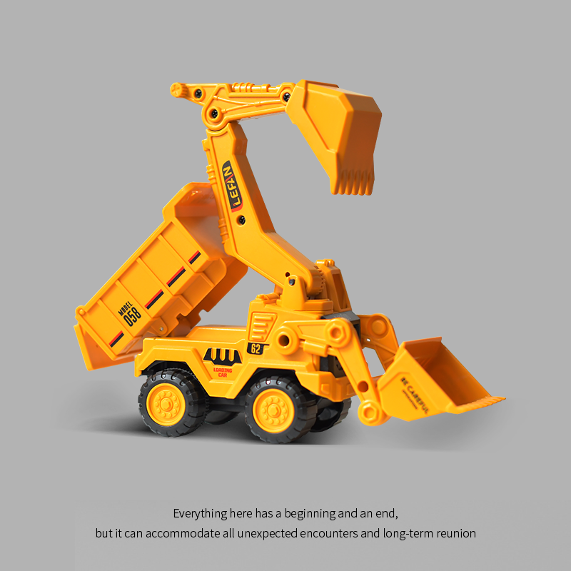 惯性车玩具小汽车男孩儿童仿真工程车挖掘机推土机翻斗车模型益智 - 图2