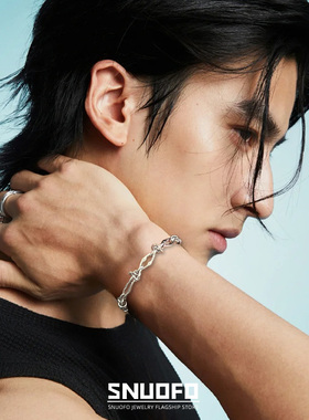 美式荆棘钛钢手链高级