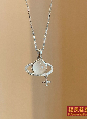 925银十字链女香港正生蝴蝶项链