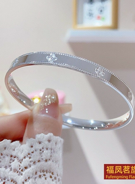 原创设计女银饰香港正生足银手镯