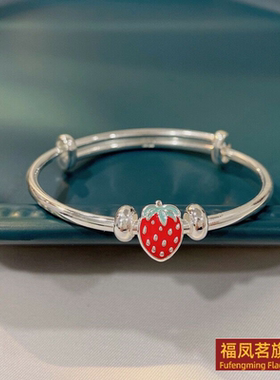 原创设计女银饰香港正生竹节手镯