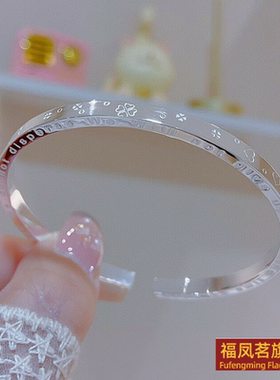 原创设计女银饰香港正生足银手镯