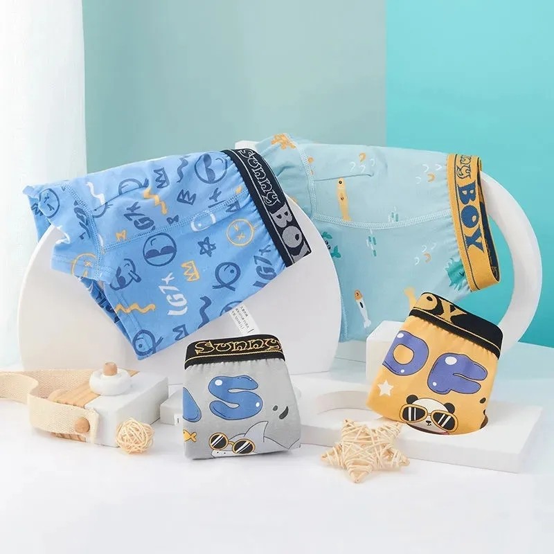 儿童内裤纯棉男童平角短裤7男孩3小孩男宝宝13大童四角裤不夹屁屁,淘宝优惠券,粉丝福利购,淘宝优惠卷