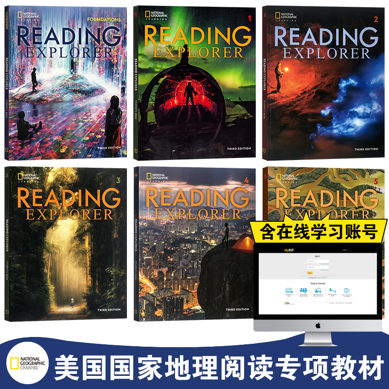 进口原版美国国家地理reading explorer 第三版附在线练习账号foundations 1 2 3 4 5级别reading explore 初高中英语阅读训练教材 - 图1