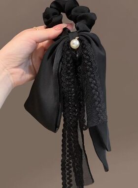 高级感蕾丝蝴蝶结大肠发圈